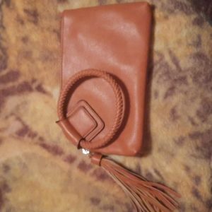 Brown Leather Wristlet Wallet